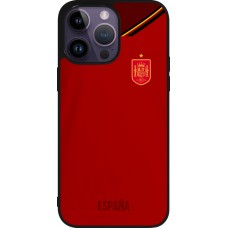 iPhone 15 Pro Max Case Hülle - Silikon schwarz Spanien 2022 personalisierbares Fußballtrikot