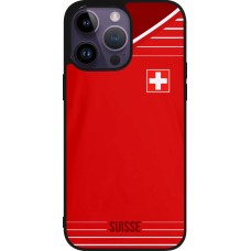 iPhone 15 Pro Max Case Hülle - Silikon schwarz Football shirt Switzerland 2022