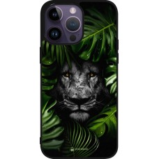 Coque iPhone 15 Pro Max - Silicone rigide noir Forest Lion