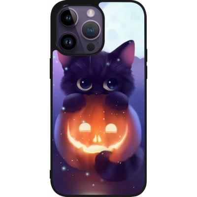 Coque iPhone 15 Pro Max - Silicone rigide noir Halloween 17 15