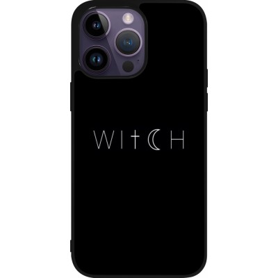 Coque iPhone 15 Pro Max - Silicone rigide noir Halloween 22 witch word