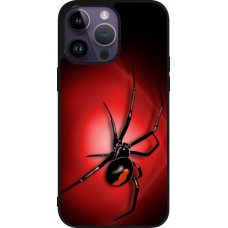 Coque iPhone 15 Pro Max - Silicone rigide noir Halloween 2023 spider black widow