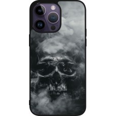 Coque iPhone 15 Pro Max - Silicone rigide noir Halloween 2024 smoky skull