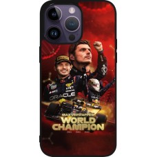 Coque iPhone 15 Pro Max - Silicone rigide noir Max Verstappen Champion 2023