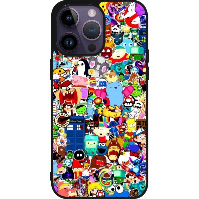 Coque iPhone 15 Pro Max - Silicone rigide noir Mixed cartoons