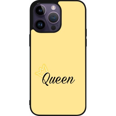 Coque iPhone 15 Pro Max - Silicone rigide noir Mom 2024 Queen