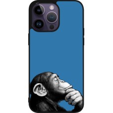 Coque iPhone 15 Pro Max - Silicone rigide noir Monkey Pop Art