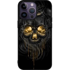 Coque iPhone 15 Pro Max - Silicone rigide noir Skull 02