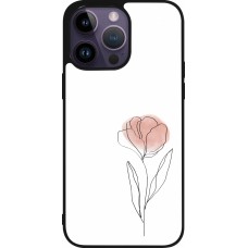 Coque iPhone 15 Pro Max - Silicone rigide noir Spring 23 minimalist flower