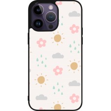 Coque iPhone 15 Pro Max - Silicone rigide noir Spring 23 weather