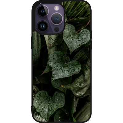 Coque iPhone 15 Pro Max - Silicone rigide noir Spring 23 fresh plants