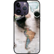 Coque iPhone 15 Pro Max - Silicone rigide noir Travel 01