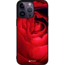 Coque iPhone 15 Pro Max - Silicone rigide noir Valentine 2022 Rose