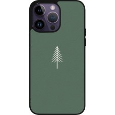 Coque iPhone 15 Pro Max - Silicone rigide noir Christmas 22 minimalist tree