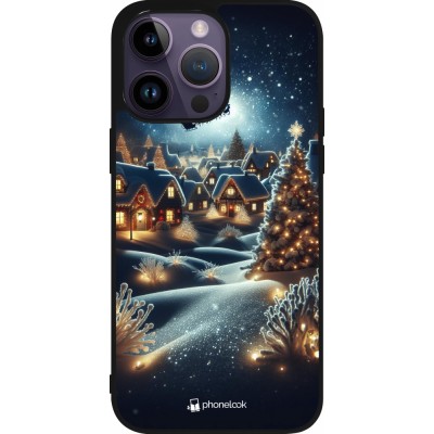 Coque iPhone 15 Pro Max - Silicone rigide noir Noël 2023 Christmas is Coming