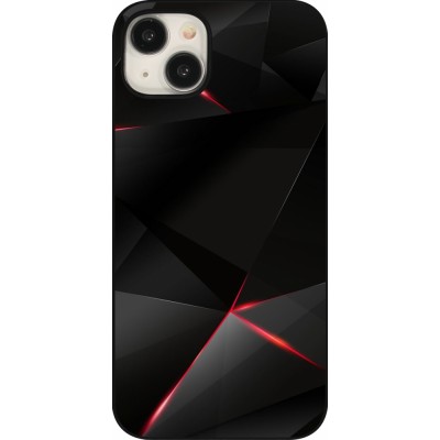 Coque iPhone 15 Plus - Black Red Lines