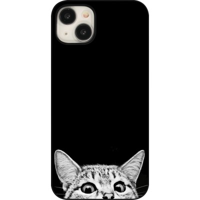 Coque iPhone 15 Plus - Cat Looking Up Black