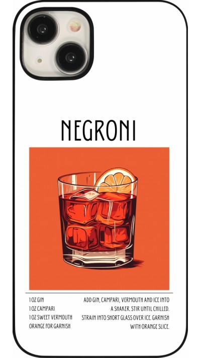 iPhone 15 Plus Case Hülle - Cocktail Rezept Negroni