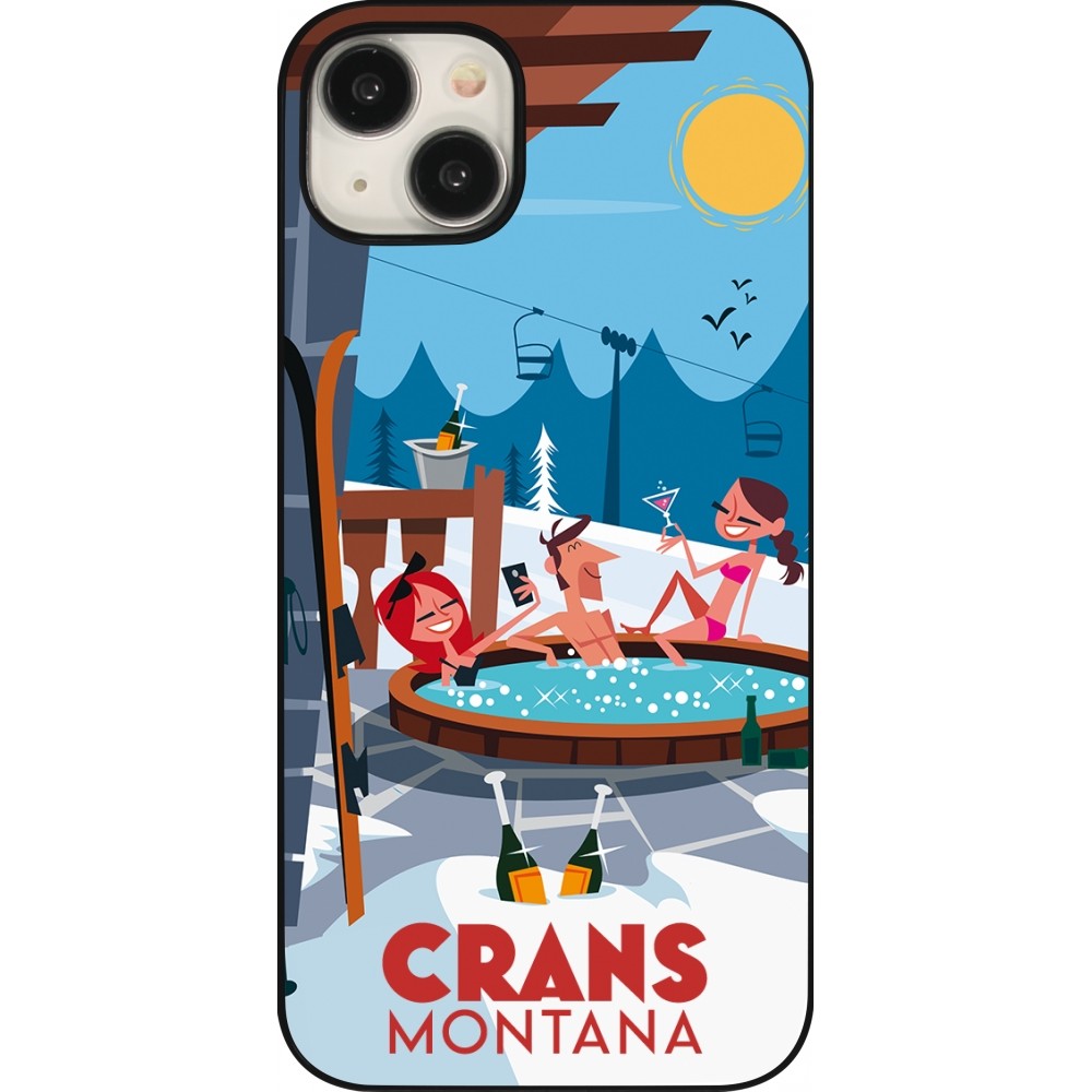 Coque iPhone 15 Plus - Crans-Montana Mountain Jacuzzi