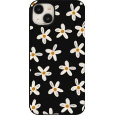 Coque iPhone 15 Plus - Easter 2024 white on black flower