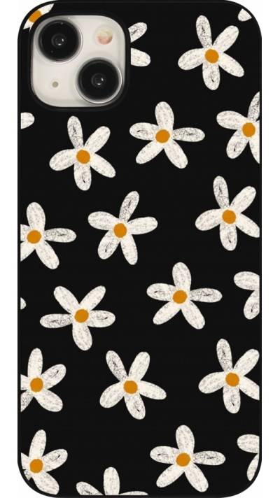 iPhone 15 Plus Case Hülle - Easter 2024 white on black flower