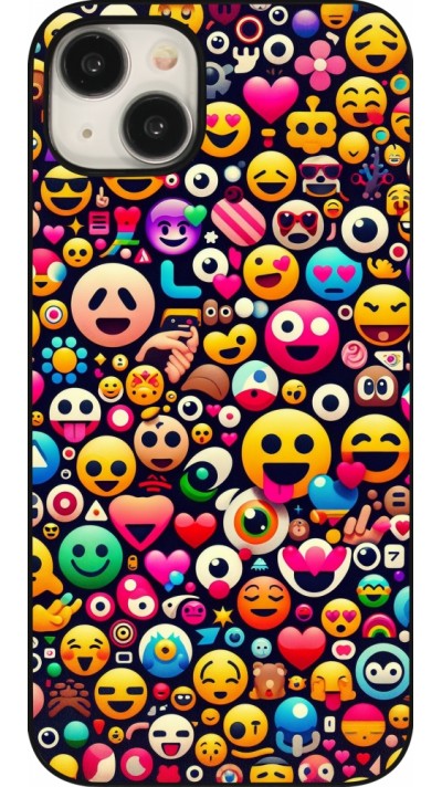 iPhone 15 Plus Case Hülle - Emoji Mix Farbe