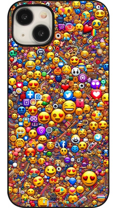 iPhone 15 Plus Case Hülle - Emoji gemischt