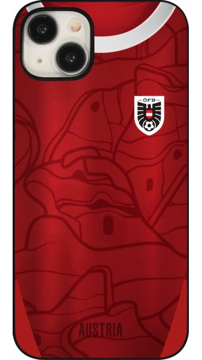 Coque iPhone 15 Plus - Maillot de football Autriche personnalisable