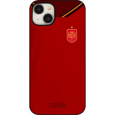 Coque iPhone 15 Plus - Maillot de football Espagne 2022 personnalisable