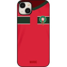 Coque iPhone 15 Plus - Maillot de football Maroc 2022 personnalisable