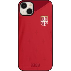 Coque iPhone 15 Plus - Maillot de football Serbie 2022 personnalisable