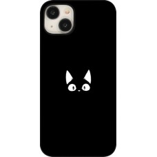 Coque iPhone 15 Plus - Funny cat on black