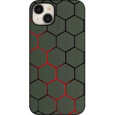 Coque iPhone 15 Plus - Geometric Line red