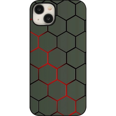 Coque iPhone 15 Plus - Geometric Line red