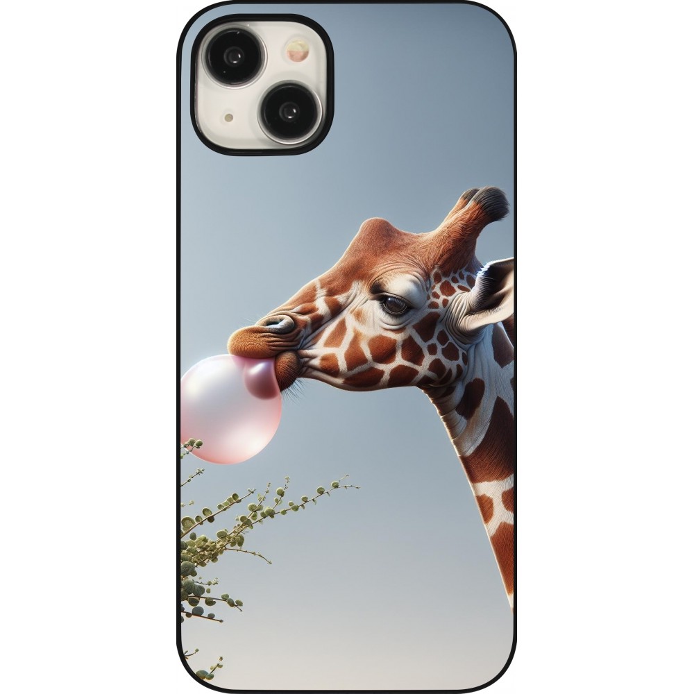 Coque iPhone 15 Plus - Girafe à bulle