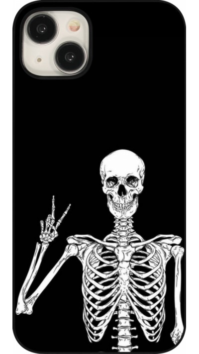 Coque iPhone 15 Plus - Halloween 2023 peace skeleton