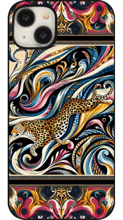 Coque iPhone 15 Plus - Leopard Abstract Art