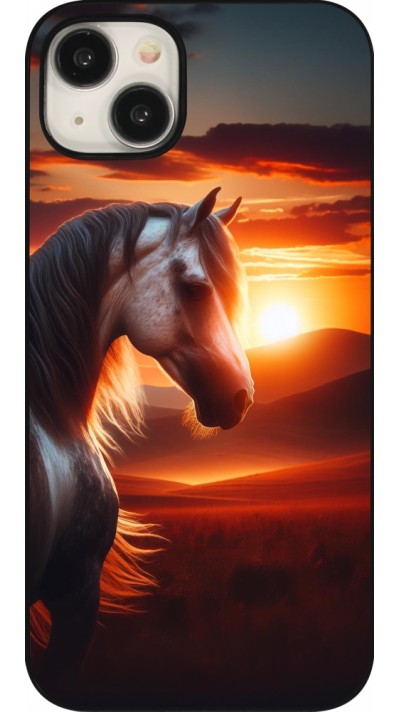 Coque iPhone 15 Plus - Majestic Sunset Horse