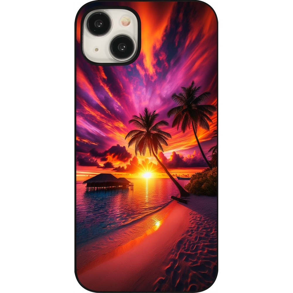 Coque iPhone 15 Plus - Maldives Dusk Bliss