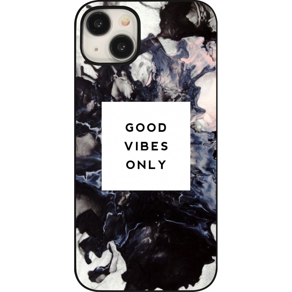 Coque iPhone 15 Plus - Marble Good Vibes Only