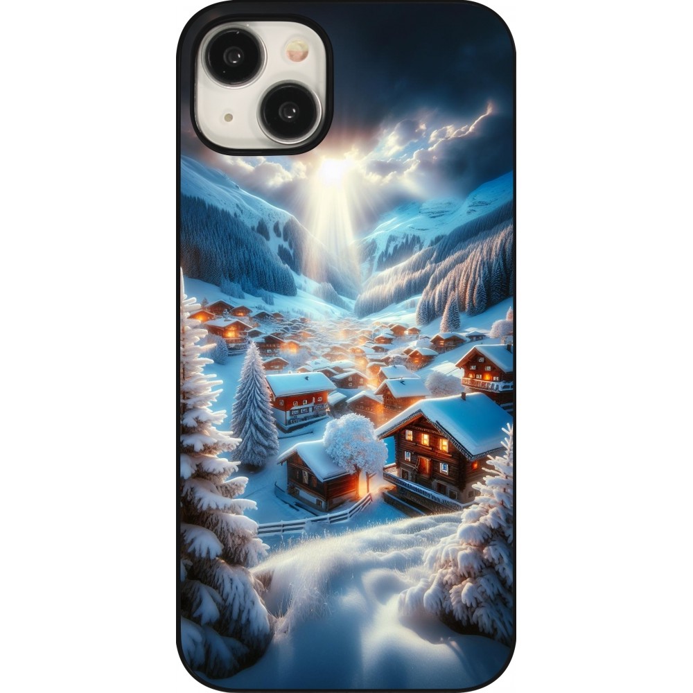 Coque iPhone 15 Plus - Mont Neige Lumière