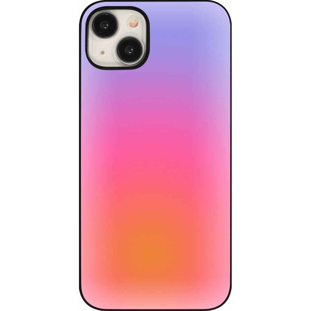 Coque iPhone 15 Plus - Orange Pink Blue Gradient