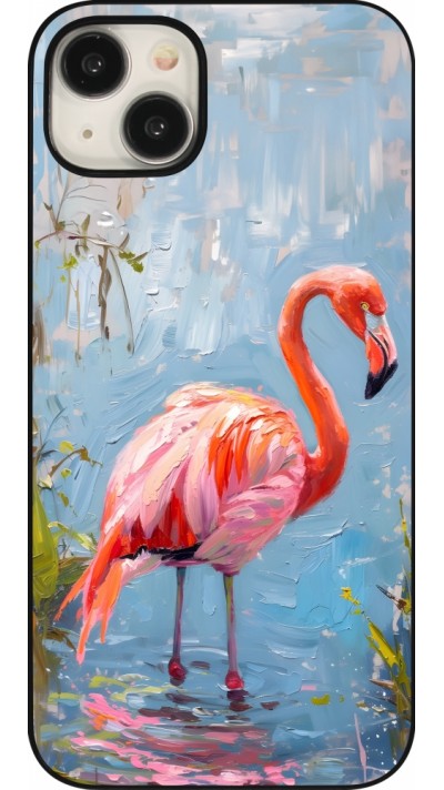 Coque iPhone 15 Plus - Paint Flamingo