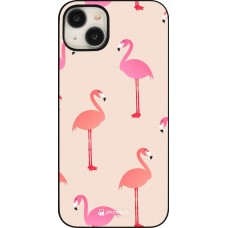 Coque iPhone 15 Plus - Pink Flamingos Pattern