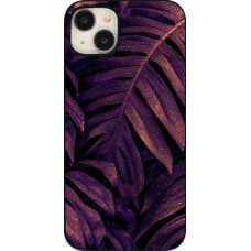 Coque iPhone 15 Plus - Purple Light Leaves