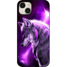 Coque iPhone 15 Plus - Purple Sky Wolf