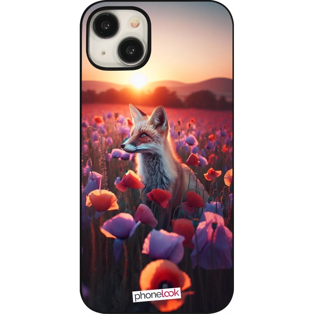 Coque iPhone 15 Plus - Renard pourpre au crépuscule