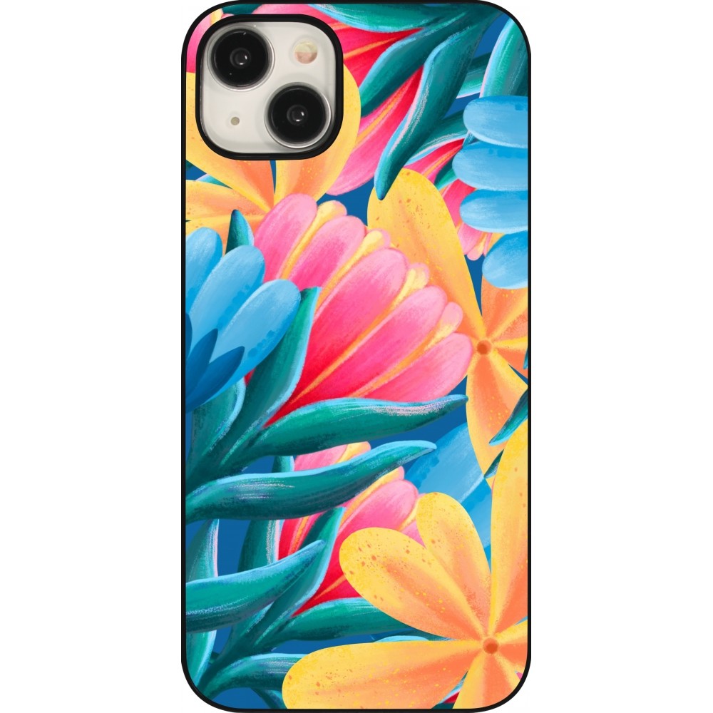 Coque iPhone 15 Plus - Spring 23 colorful flowers