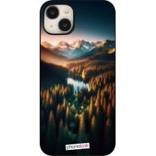 Coque iPhone 15 Plus - Sunset Forest Lake