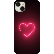 Coque iPhone 15 Plus - Valentine 2023 single neon heart